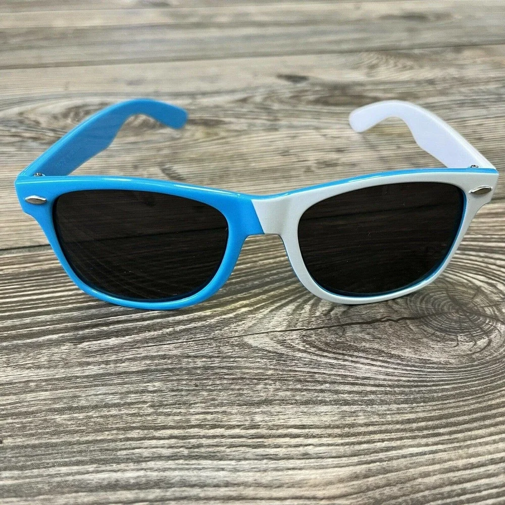 1x MICROSOFT WINDOWS PROMO SUNGLASSES - BLUE WHITE VINTAGE 80`S STYLE HIPSTERS - Picture 1 of 6